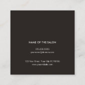 Modern Elegant Grey White Bobby Pins Haarstylist Vierkante Visitekaartje (Achterkant)