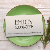 Modern Elegant Grey White Coupon Beauty