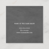 Modern Elegant Grey White Scissors Hair Stylist Vierkante Visitekaartje (Achterkant)