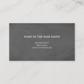 Modern Elegant Grey White Scissors Hair Stylist Visitekaartje (Achterkant)