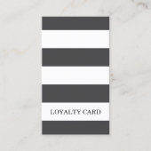 Modern Elegant Grey White Stripes Beauty Klantenkaartje (Voorkant)