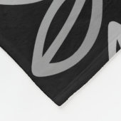 Modern Elegant grijs blad zwart Fleece Deken (Hoek)