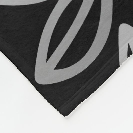 Modern Elegant grijs blad zwart Fleece Deken (Hoek)