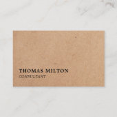 Modern elegant grijs gedrukte KraftPaper-consultan Visitekaartje (Voorkant)