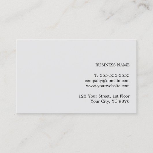 Modern elegant grijs gedrukte KraftPaper-consultan Visitekaartje (Achterkant)