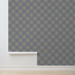 Modern Elegant Grijs Mandala Bloemen Patroon Behang