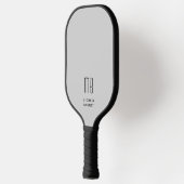 Modern Elegant Grijs Monogram Pickleball Paddle (Links)