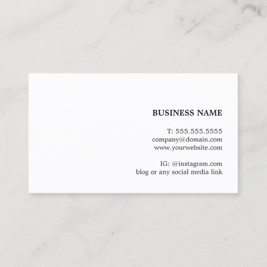 Modern elegant grijs ontwerp visitekaartje (Achterkant)