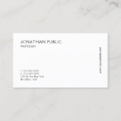Modern Elegant Grijs Wit Trendy Eenvoudige Sjabloo Visitekaartje (Achterkant)