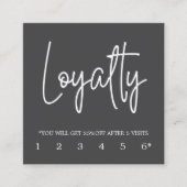 Modern Elegant Grijs Wit Vet Klantenkaartje (Voorkant)