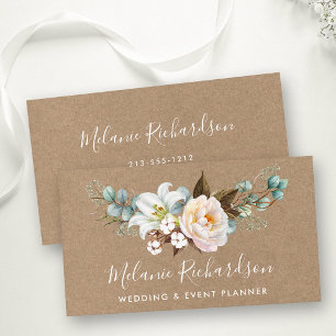 Modern Elegant Groen Botanische Bloemenkraft Visitekaartje