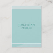 Modern Elegant Groen Eenvoudige Sjabloon Professio Visitekaartje (Voorkant)