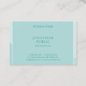 Modern Elegant Groen Eenvoudige Sjabloon Trendy Visitekaartje (Achterkant)
