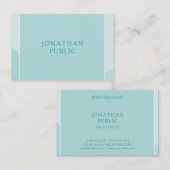 Modern Elegant Groen Eenvoudige Sjabloon Trendy Visitekaartje (Voorkant / Achterkant)