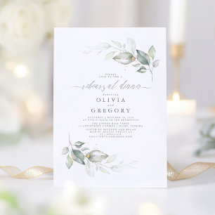 Modern Elegant Groen repetitie diner Kaart