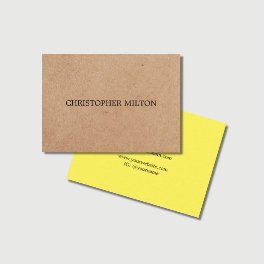 Modern elegant, groengedrukt KraftPaper Consultant Visitekaartje