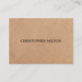 Modern elegant, groengedrukt KraftPaper Consultant Visitekaartje (Voorkant)