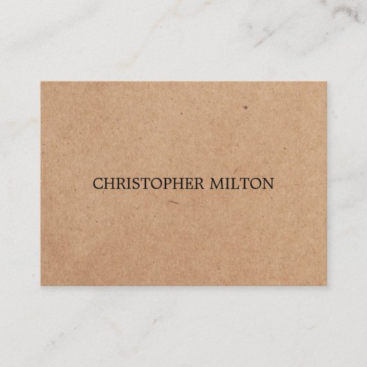 Modern elegant, groengedrukt KraftPaper Consultant Visitekaartje (Voorkant)