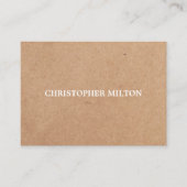 Modern elegant, groengedrukt KraftPaper Consultant Visitekaartje (Voorkant)