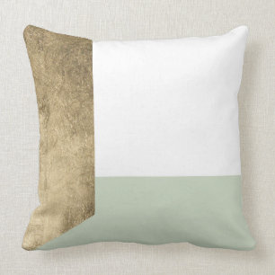 Modern elegant groengoud geometrisch kussen