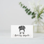 Modern Elegant Hair Stylist Visitekaartje (Staand voorkant)