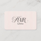 Modern Elegant Hair Stylist Vrouwelijke Blush Roze Visitekaartje (Voorkant)