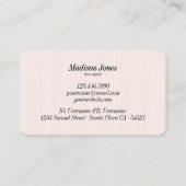 Modern Elegant Hair Stylist Vrouwelijke Blush Roze Visitekaartje (Achterkant)
