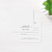 Modern Elegant Hair Stylist White Gift Certificate Vierkante Visitekaartjes (Bureau)