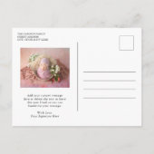 Modern Elegant Hallo World Photo Simple Birth Aankondigingskaart (Achterkant)