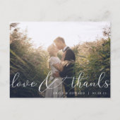 Modern Elegant Hand Lettering Wedding Bedankt Briefkaart (Voorkant)