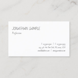 Modern Elegant Hand Script Simple Sjabloon Trendy Visitekaartje