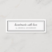 Modern elegant handgemaakt met Logo liefdesproduct Mini Visitekaartje (Voorkant)