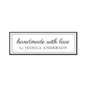 Modern elegant handgemaakt met Logo liefdesproduct Zelfinktende Stempel (Design)