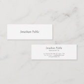 Modern Elegant Handgeschreven Eenvoudige Sjabloon  Mini Visitekaartje (Voorkant / Achterkant)