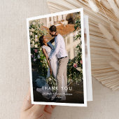 Modern Elegant Handgeschreven Script 7-foto bruilo Bedankkaart