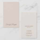 Modern Elegant Handgeschreven Script Eenvoudige Sj Visitekaartje (Voorkant / Achterkant)