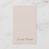 Modern Elegant Handgeschreven Script Eenvoudige Sj Visitekaartje (Voorkant)