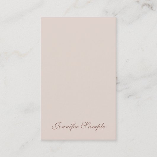 Modern Elegant Handgeschreven Script Eenvoudige Sj Visitekaartje (Voorkant)