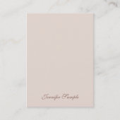 Modern Elegant Handgeschreven Script Minimalist Pl Visitekaartje (Voorkant)