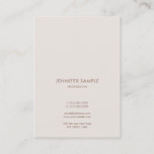 Modern Elegant Handgeschreven Script Minimalist Pl Visitekaartje (Achterkant)