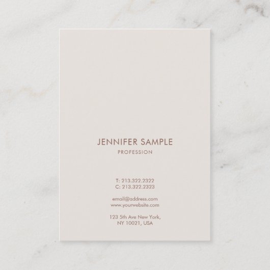 Modern Elegant Handgeschreven Script Minimalist Pl Visitekaartje (Achterkant)