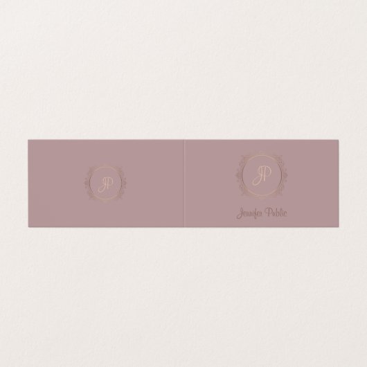 Modern Elegant Handgeschreven Script Sjabloon Luxe Visitekaartje (Buitenkant ongevouwen)