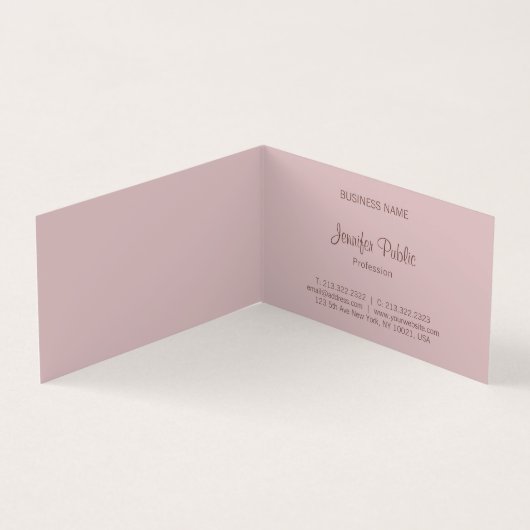 Modern Elegant Handgeschreven Script Sjabloon Luxe Visitekaartje (Binnen)