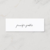 Modern Elegant Handschrift Eenvoudige Sjabloon  Mini Visitekaartje (Voorkant)