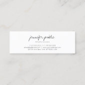 Modern Elegant Handschrift Eenvoudige Sjabloon Mini Visitekaartje (Achterkant)