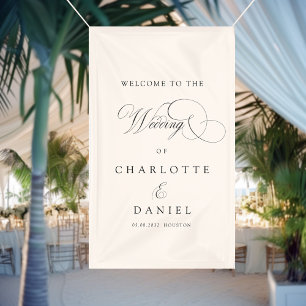 Modern, elegant, handschrift lettertype, beige bru spandoek