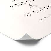 Modern, elegant, handschrift lettertype, bruiloft poster (Hoek)