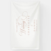 Modern, elegant, handschrift lettertype, witte bru spandoek (Verticaal)