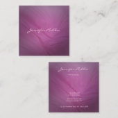 Modern Elegant Handschrift Naam Paarse Sjabloon Vierkante Visitekaartje (Voorkant / Achterkant)