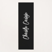 Modern Elegant Handschrift Zwart Yogamat (Voorkant)